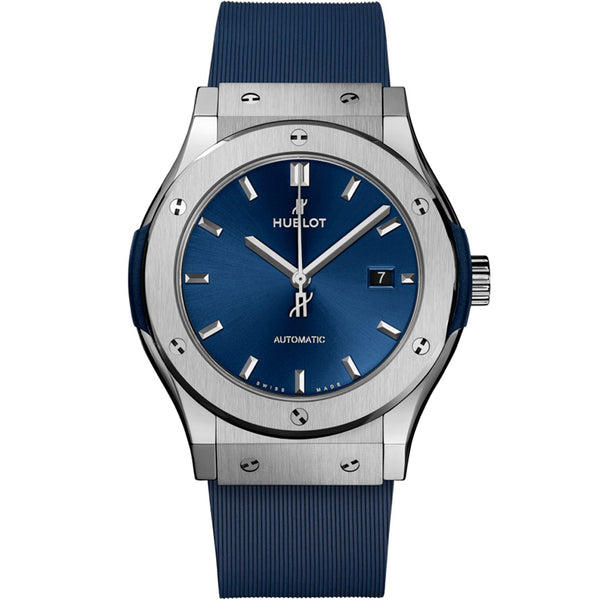 HUBLOT CLASSIC FUSION TITANIUM BLUE ATAMIAN WATCHES