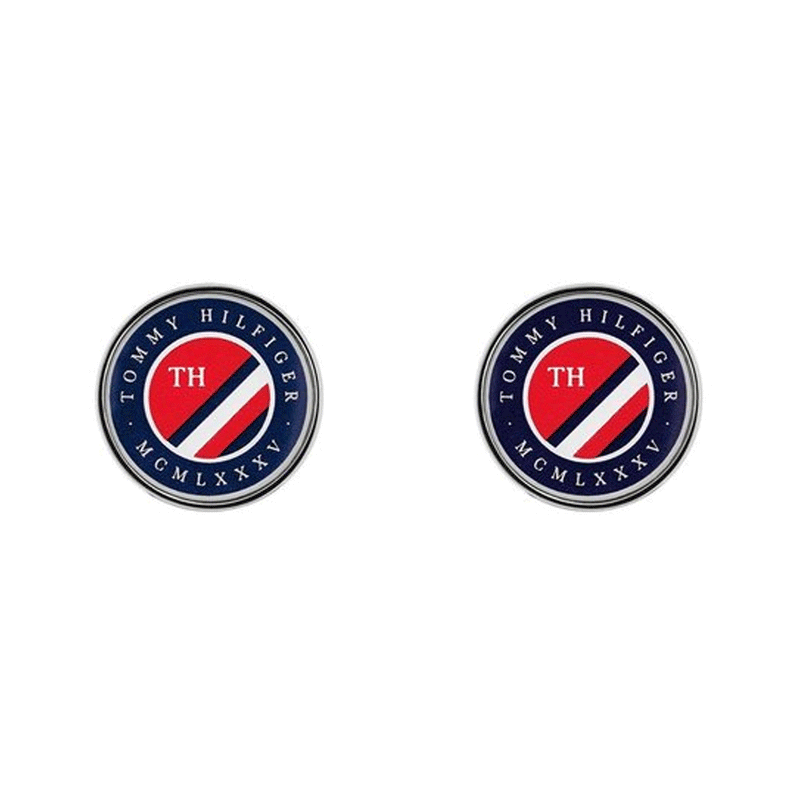 TOMMY HILFIGER, ROUND CUFFLINKS