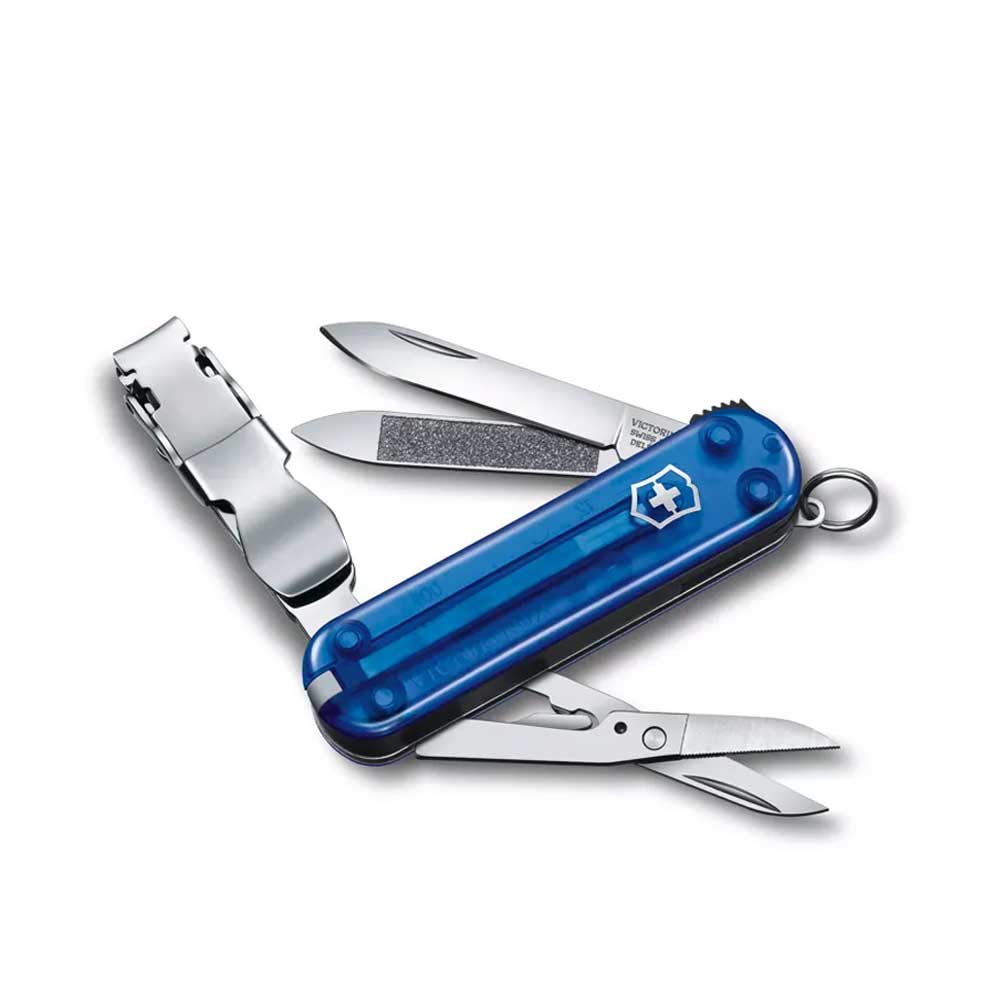 VICTORINOX, SMALL POCKET KNIVES- NAILCLIP 580- FUNC- TRANSPARENT