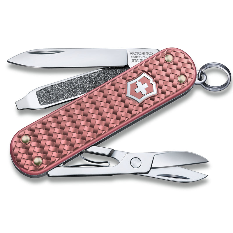 VICTORINOX, SMALL POCKET KNIVES- CLASSIC SD PRECIOUS ALOX- GENTLE ROSE