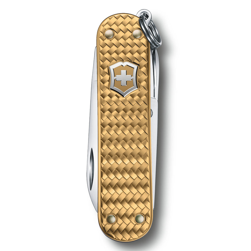VICTORINOX, SMALL POCKET KNIVES- CLASSIC SD PRECIOUS ALOX- BRASS GOLD