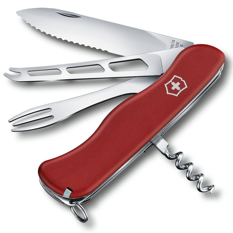 VICTORINOX, LARGE POCKET KNIVES- CHEESE MASTER W- RED