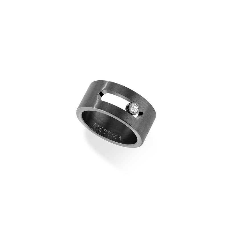 Titanium Graphite Ring MESSIKA, MOVE TITANIUM GRAPHITE RING – ATAMIAN WATCHES