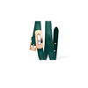 MESSIKA, MY MOVE LEATHER BRACELET, ENGLISH GREEN, PINK GOLD