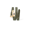MESSIKA, MY MOVE LEATHER BRACELET, OLIVE GREEN, YELLOW GOLD